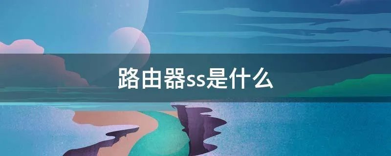 路由器ss是什么