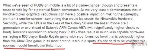 数毛社《绝地求生：刺激战场》手游测试结果：完全有可能登陆NS？！