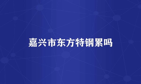 嘉兴市东方特钢累吗