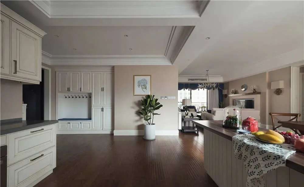 133㎡现代美式风，裸粉色彩搭配，清新淡雅很有格调！