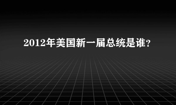 2012年美国新一届总统是谁？