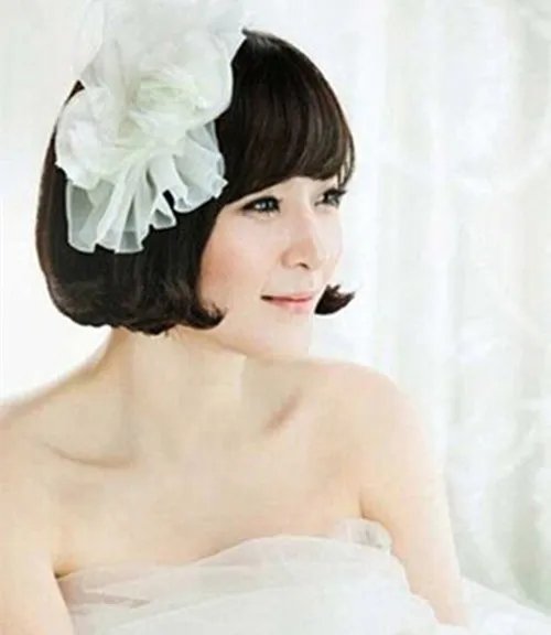 中短发新娘造型设计欣赏 百变新娘有哪些时尚装扮