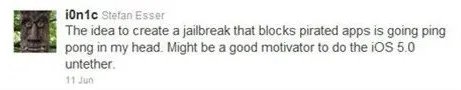 i0n1c大神称新款越狱工具可能封杀盗版应用