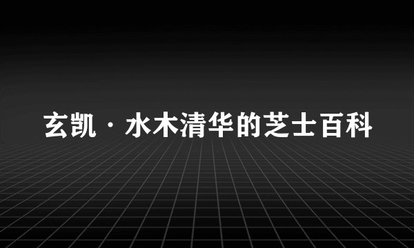 玄凯·水木清华的芝士百科