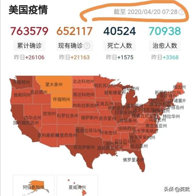 4月27日美国的新冠病毒确诊人数会达到100万吗？