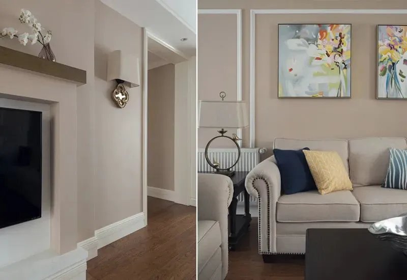 133㎡现代美式风，裸粉色彩搭配，清新淡雅很有格调！