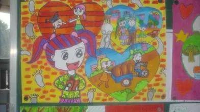 阳光下成长绘画作品