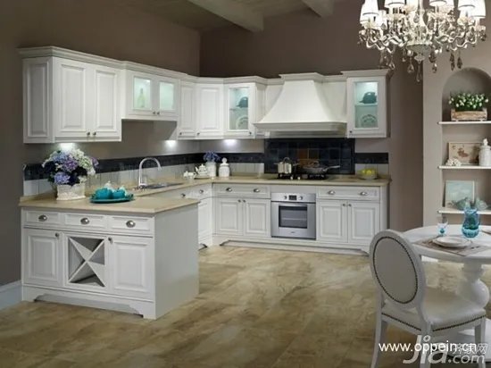 欧派橱柜效果图：18套欧式风格橱柜图片