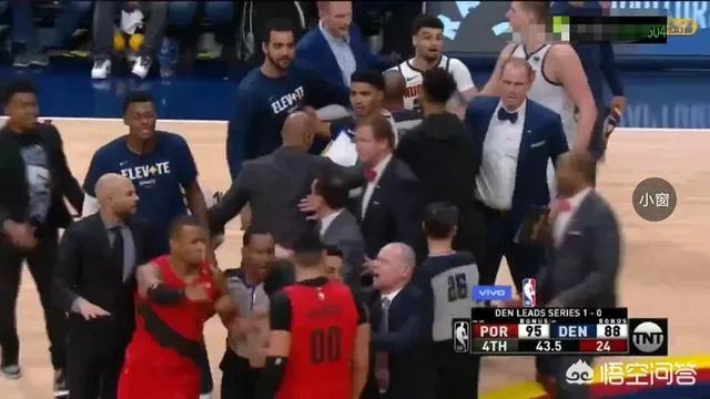 掘金VS开拓者G2，坎特撞翻克雷格引发两队冲突，当时是什么情况？