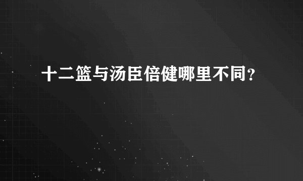 十二篮与汤臣倍健哪里不同？