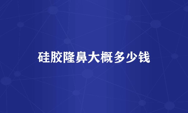 硅胶隆鼻大概多少钱