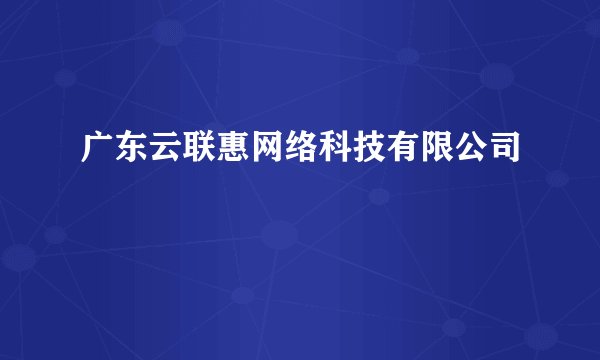 广东云联惠网络科技有限公司