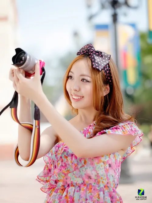 索尼NEX-C3街头采访：粉衣MM篇