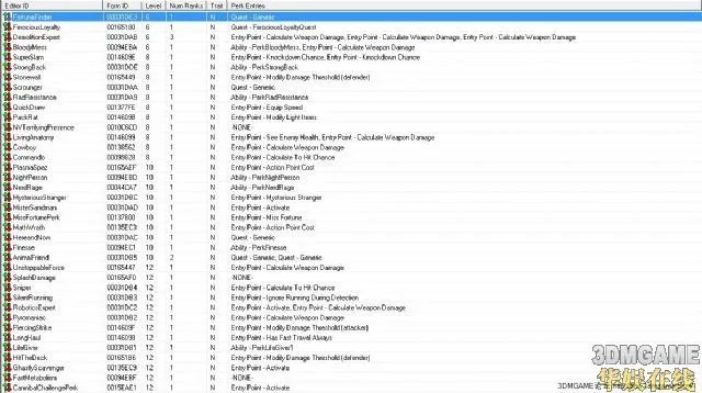 辐射新维加斯全控制台代码解析 辐射新维加斯作弊码