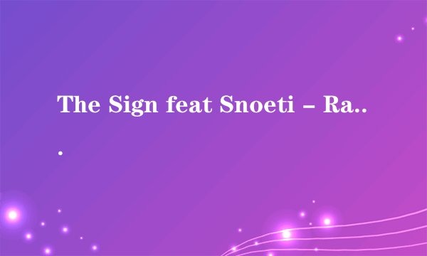 The Sign feat Snoeti - Rain Sun歌词