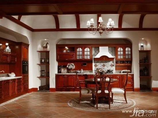 欧派橱柜效果图：18套欧式风格橱柜图片