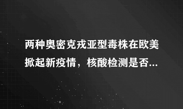 两种奥密克戎亚型毒株在欧美掀起新疫情，核酸检测是否能有效阻断疫情？