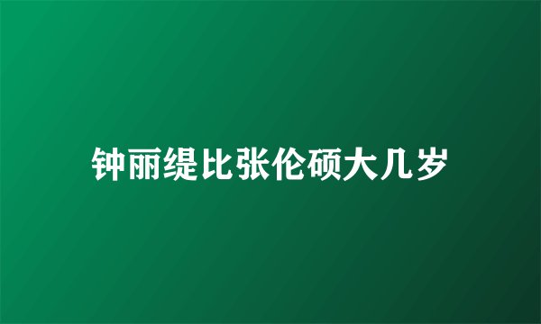 钟丽缇比张伦硕大几岁
