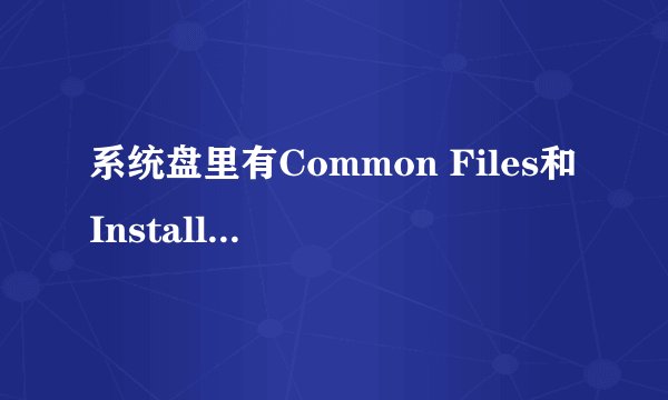 系统盘里有Common Files和InstallShield Installation Information两个文件夹，是干什么用的？能不能删？
