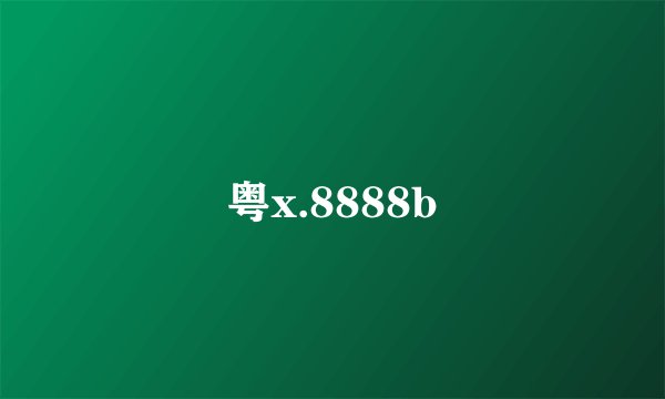 粤x.8888b