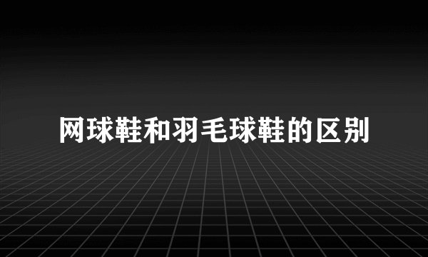 网球鞋和羽毛球鞋的区别