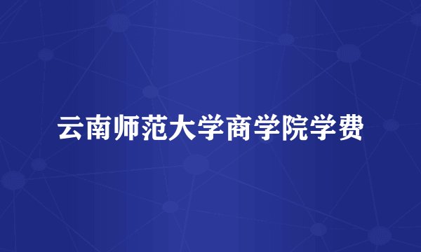 云南师范大学商学院学费