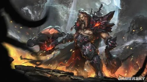 暗黑破坏神3野蛮人同人作品 国外玩家手绘霸气野蛮人