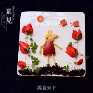 小猪佩琪水果拼盘