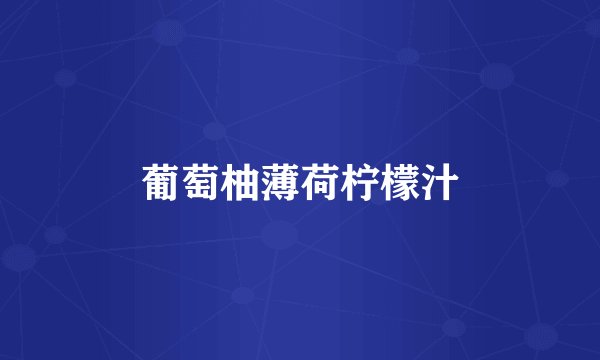 葡萄柚薄荷柠檬汁