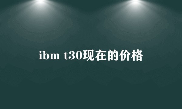 ibm t30现在的价格