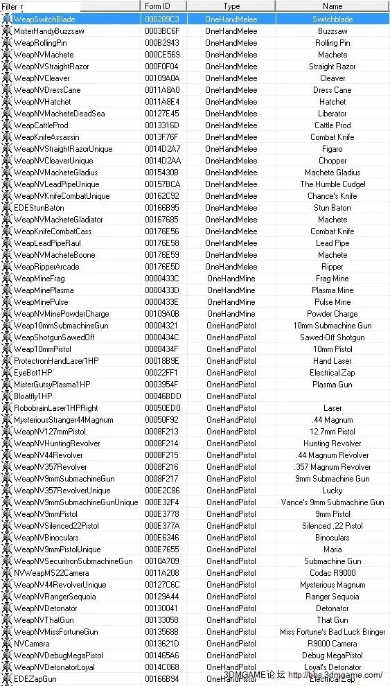辐射新维加斯全控制台代码解析 辐射新维加斯作弊码