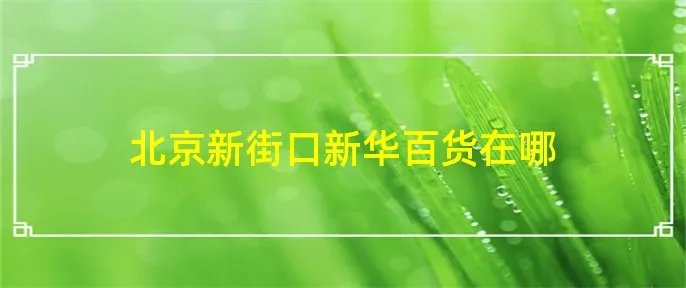 北京新街口新华百货在哪