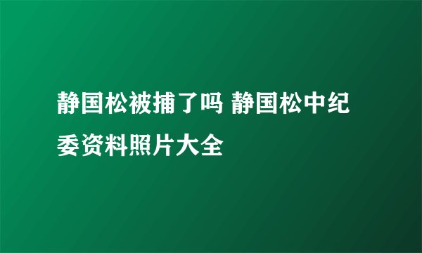 静国松被捕了吗 静国松中纪委资料照片大全