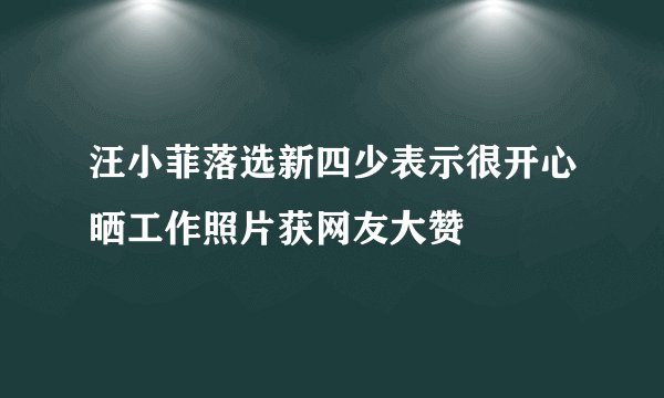 汪小菲落选新四少表示很开心晒工作照片获网友大赞