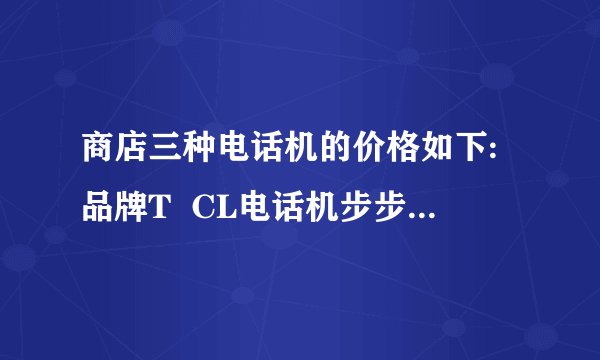 商店三种电话机的价格如下:品牌T  CL电话机步步高电话机长虹电话机单价98元/台128元/台188元/台李阿姨要买12台电话机,最多要用多少钱?最少呢?