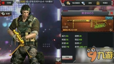 《CF手游》武器黄金MG3厉害吗 黄金MG3武器属性介绍