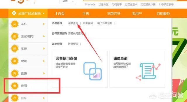 中国电信网上营业厅话费查询方法？