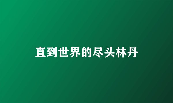 直到世界的尽头林丹