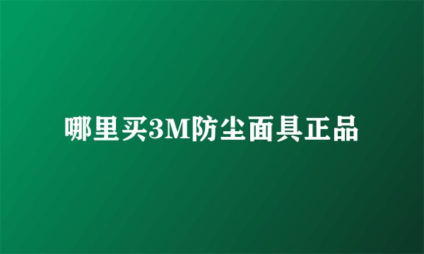 哪里买3M防尘面具正品