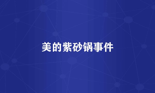 美的紫砂锅事件