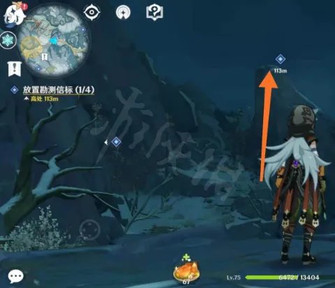 原神雪山勘测信标位置