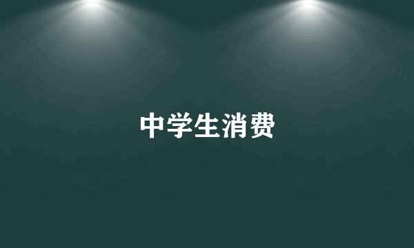 中学生消费
