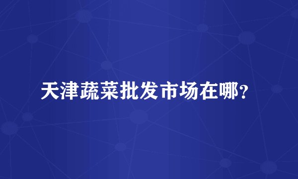 天津蔬菜批发市场在哪？