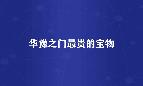 华豫之门最贵的宝物