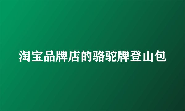 淘宝品牌店的骆驼牌登山包