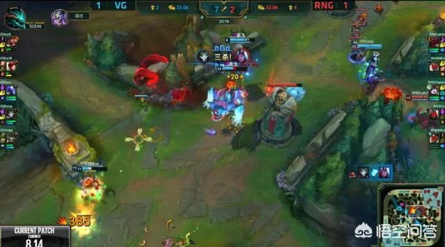 8月10日英雄联盟夏季赛rng与vg的比赛，第三把rng为何劣势能够翻盘？