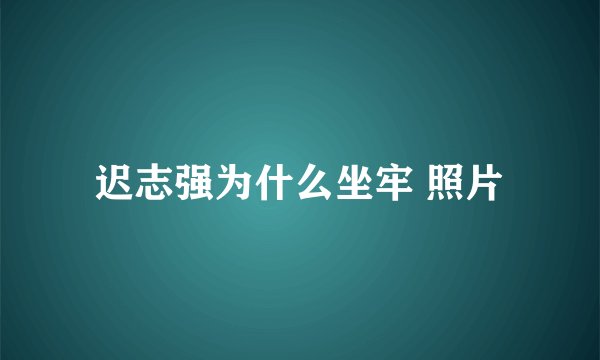 迟志强为什么坐牢 照片