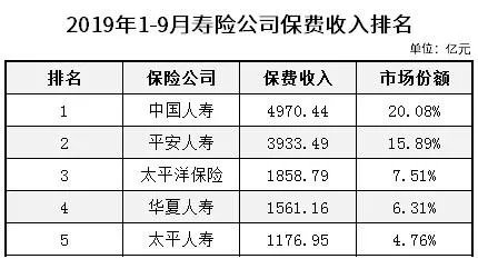 华夏人寿排名第几