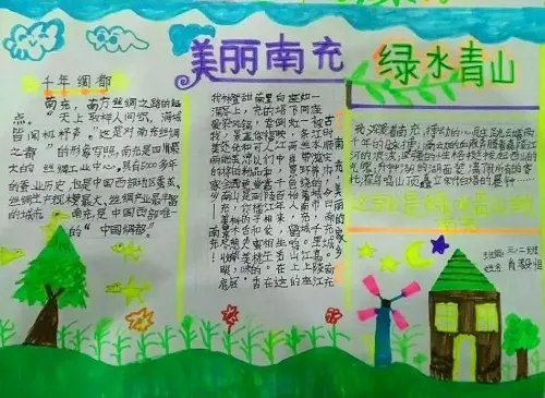 2020全国节能宣传周绿水青山节能增效绘画手抄报