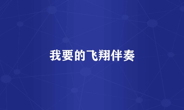 我要的飞翔伴奏